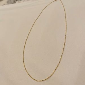 14K XIV KARATS Yellow Gold Diamond Illusion Chain